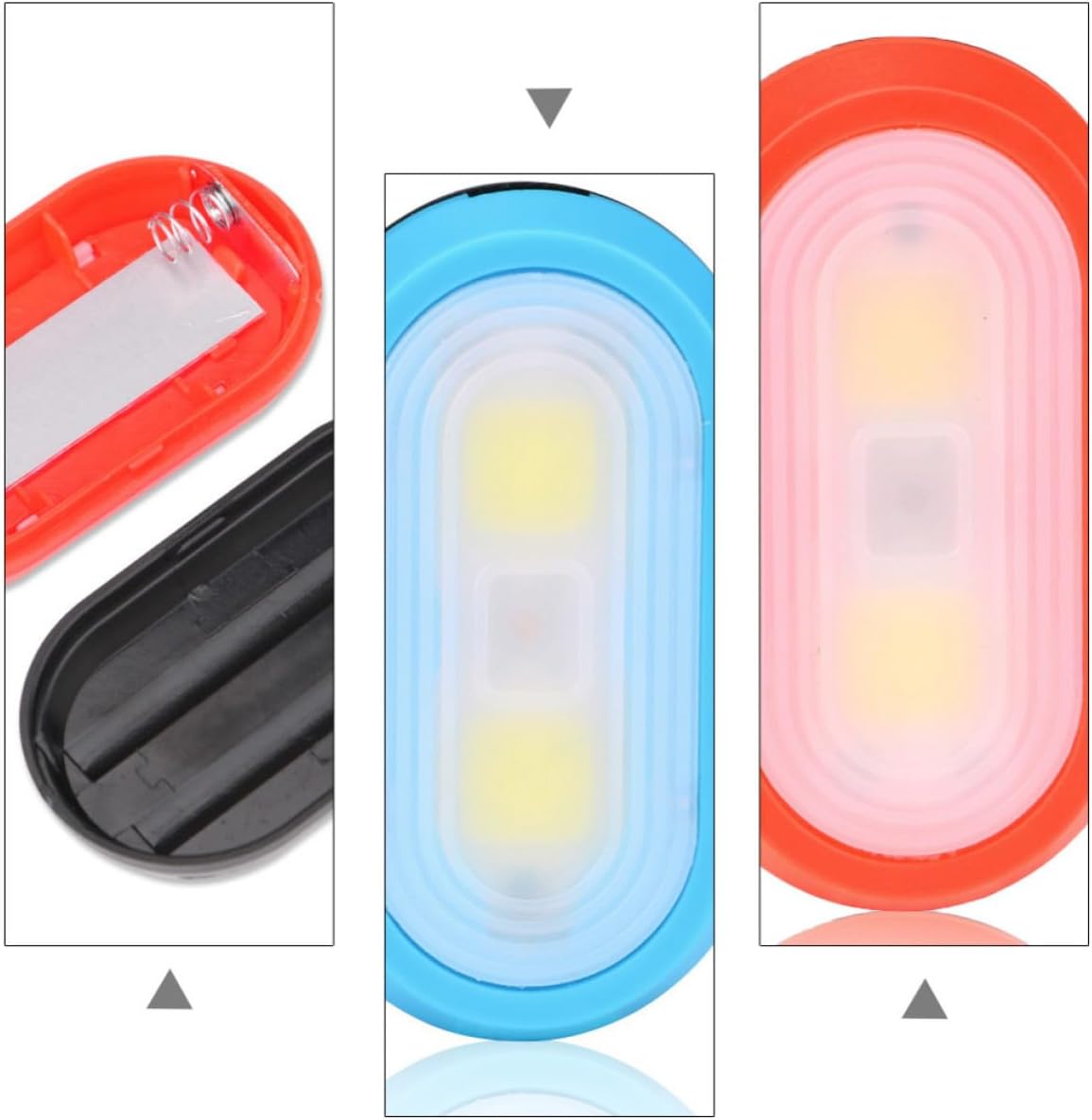 COLLBATH 2pcs Waterproof LED Clip Light for Running and Outdoor Use, Mini Safety Light with Non-Skid Design, Abs Material, Provides Added Safety for Night Walking and Picking