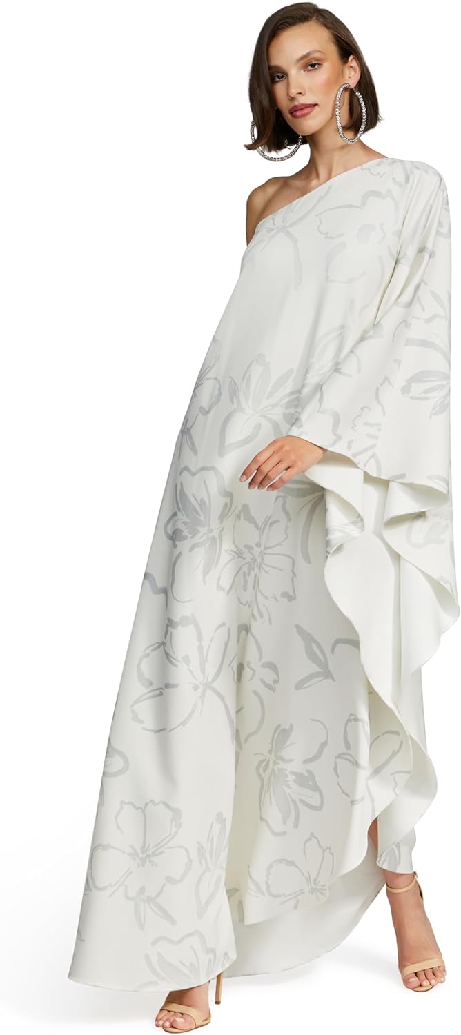 HALSTON Women's Nevean Caftain in Foil Crepe