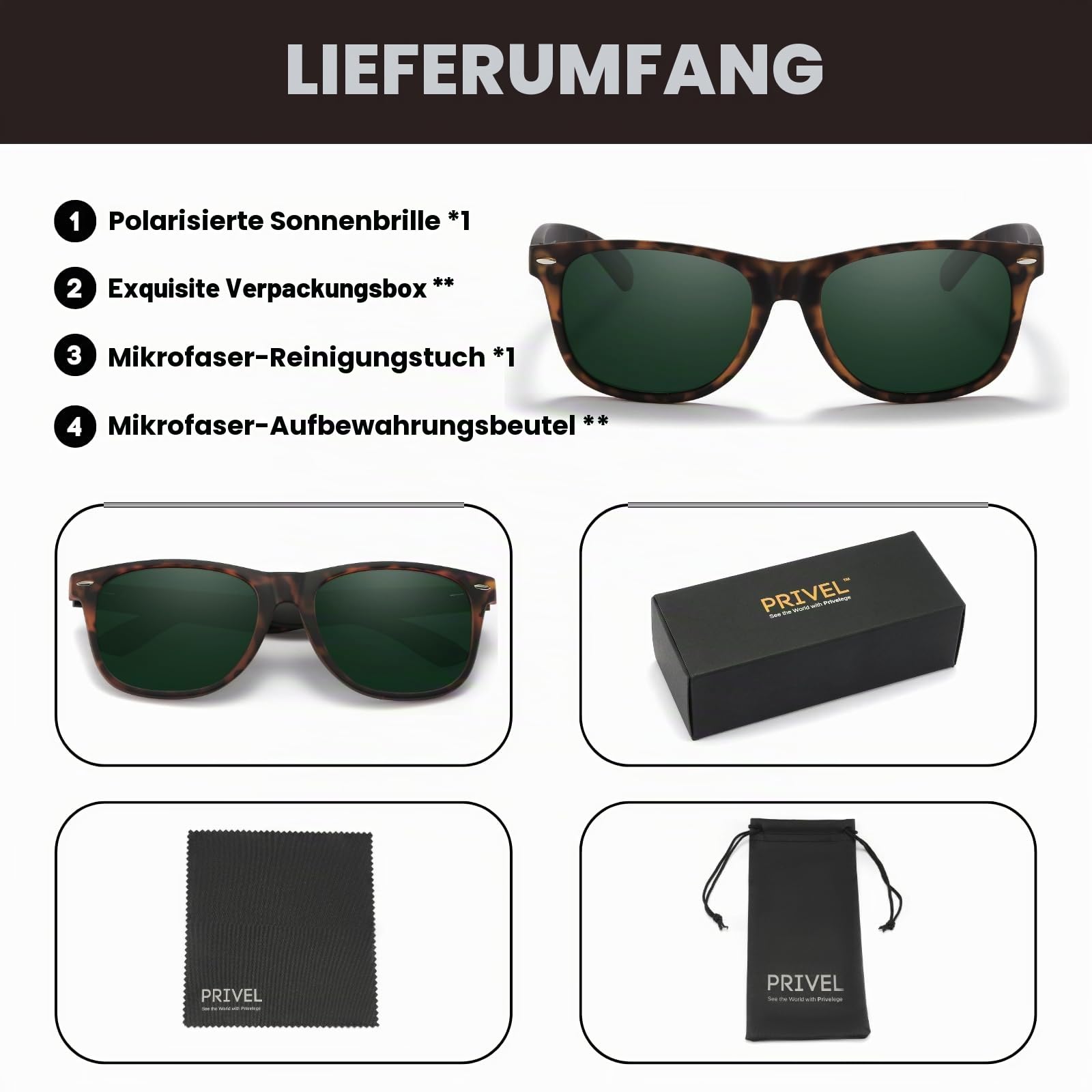 Polarisierte Sonnenbrille, Größe XXL, 155 mm, für große breite Köpfe, TR90, ultraleicht, UV400-Schutzbrille