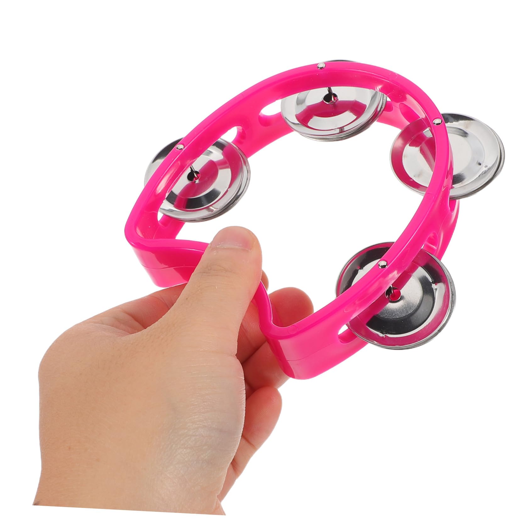 12piezas Pandereta de Plástico para Campanas Instrumento de Percusión Manual con Cascabeles para Aulas Eventos y Práctica de Ritmo para Adultos