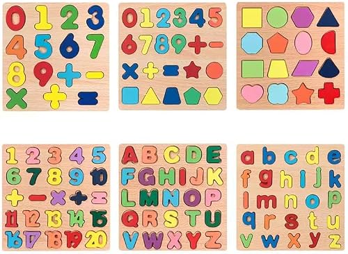 Wooden Puzzle, Alphabet Letters, Educational Learning Toy for Children