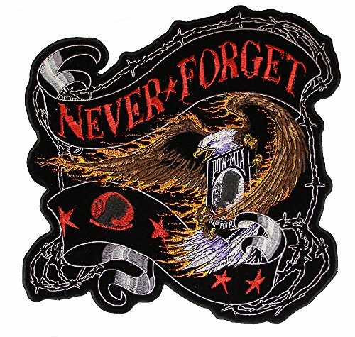 X-Large POW MIA EAGLE Never Forget Jacket Patch - Color - 12