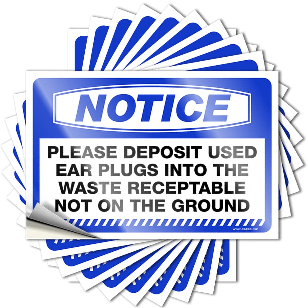 Birthday Bumper Sticker | Notice Please Deposit Used Ear Plugs Into The Waste Fun for Dart Decor(8X12CM)