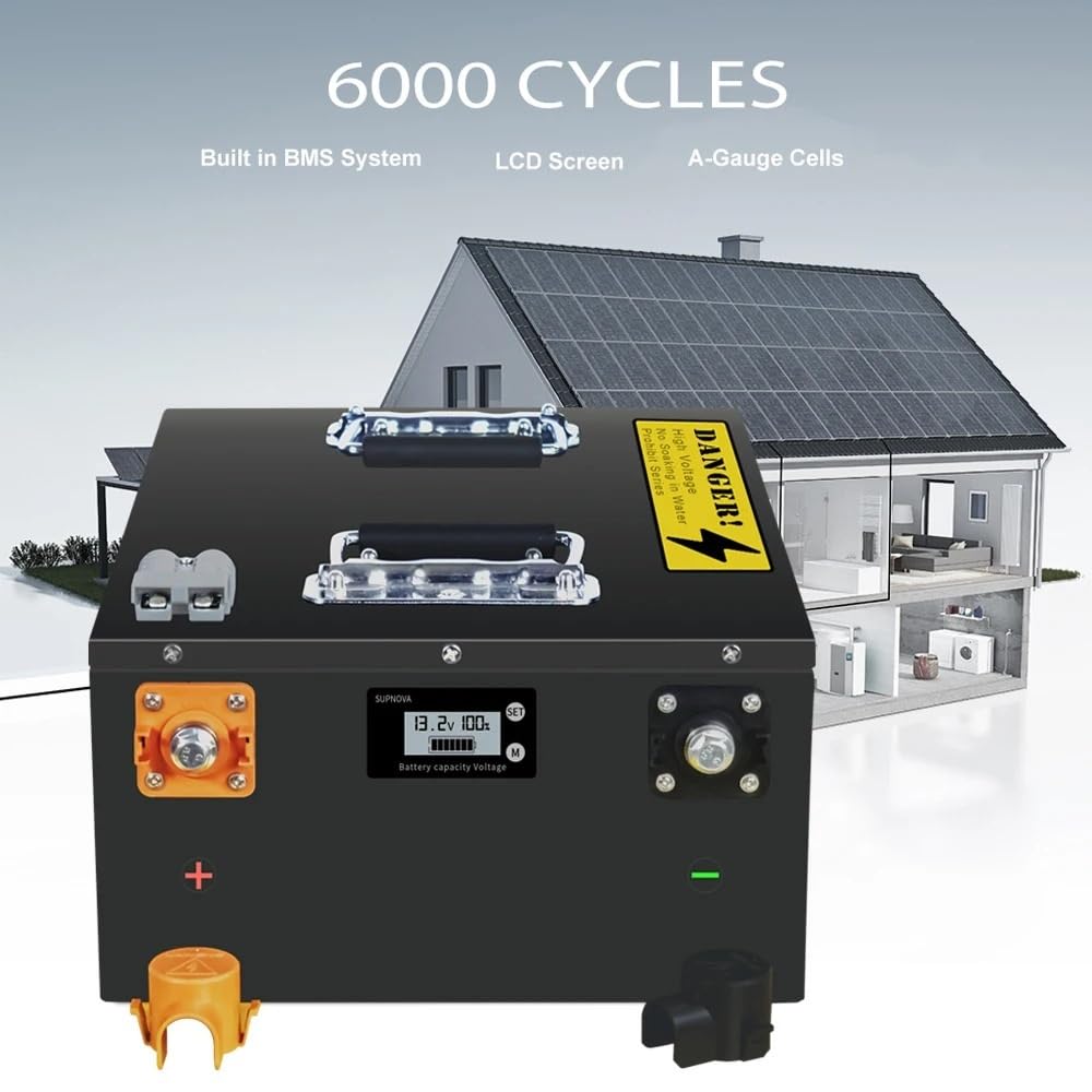 Batería LiFePO4 de 24V, 100Ah, 200Ah, 300AH, Bluetooth incorporado, BMS, más de 6000 ciclos for el hogar, RV, autocaravana Solar fuera de la red(24V 200Ah)