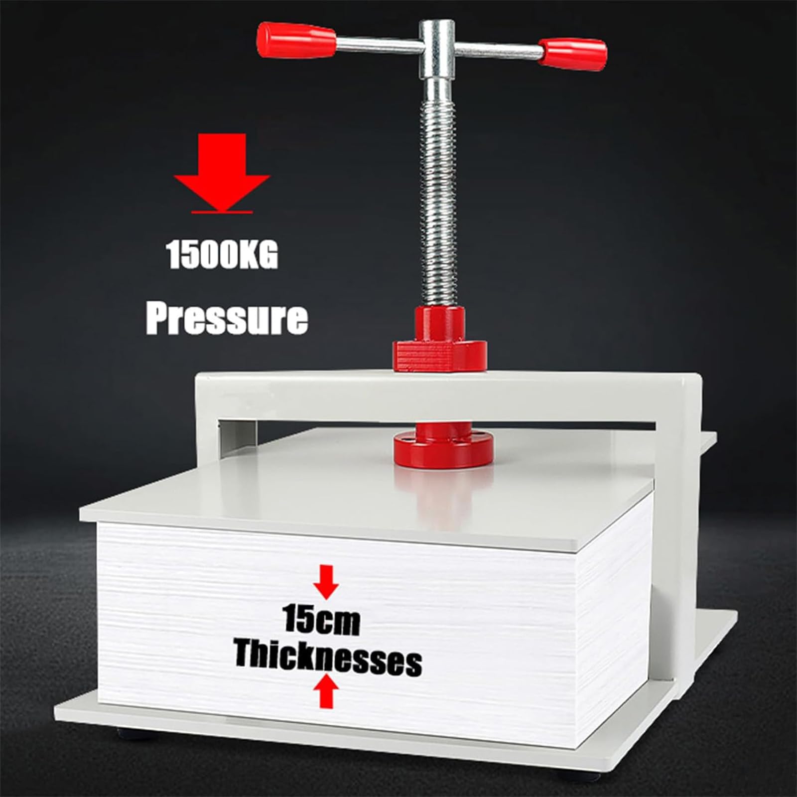 Spianatrice Manuale, Pressa per Carta per Buoni Finanziari per Banconote, Macchina per Spianare Libri D'archivio, Pressa per Carta Piana A3/A4 Adatta per Fatture, Libri, Buoni, ECC,A4