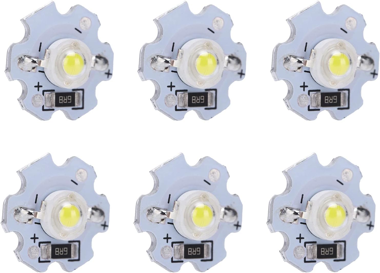 POCREATION 25Pcs AXD-1W-5V LED Chips, 5V LED Chip Bulb, 200LM 1W High Power LED Lamp Beads for DIY Lighting Fixtures(Pure White 60006500K)