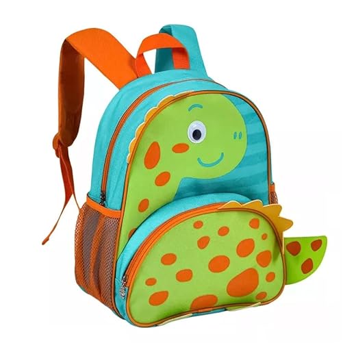 Mochila De Costa Escolar Dinonssauro Verde 13" - Clio Pets