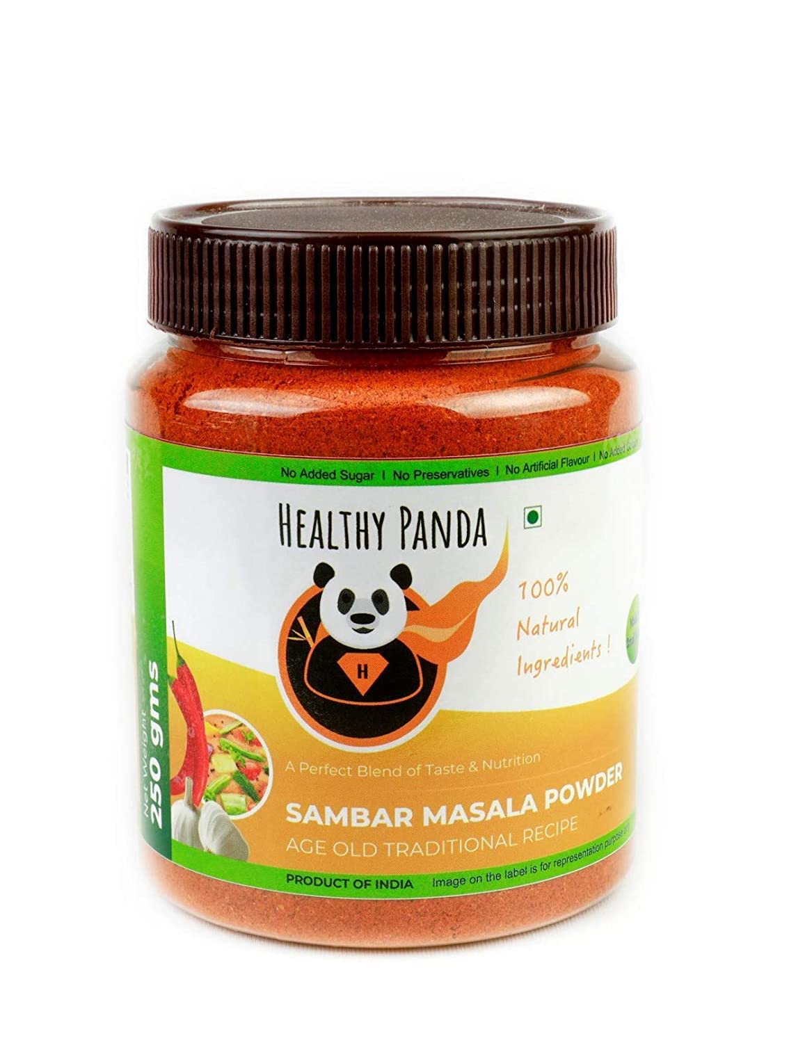 HEALTHY PANDA Sambar Masala / Sambar Powder - 250 Grams, Pack of 2 (500 Grams)