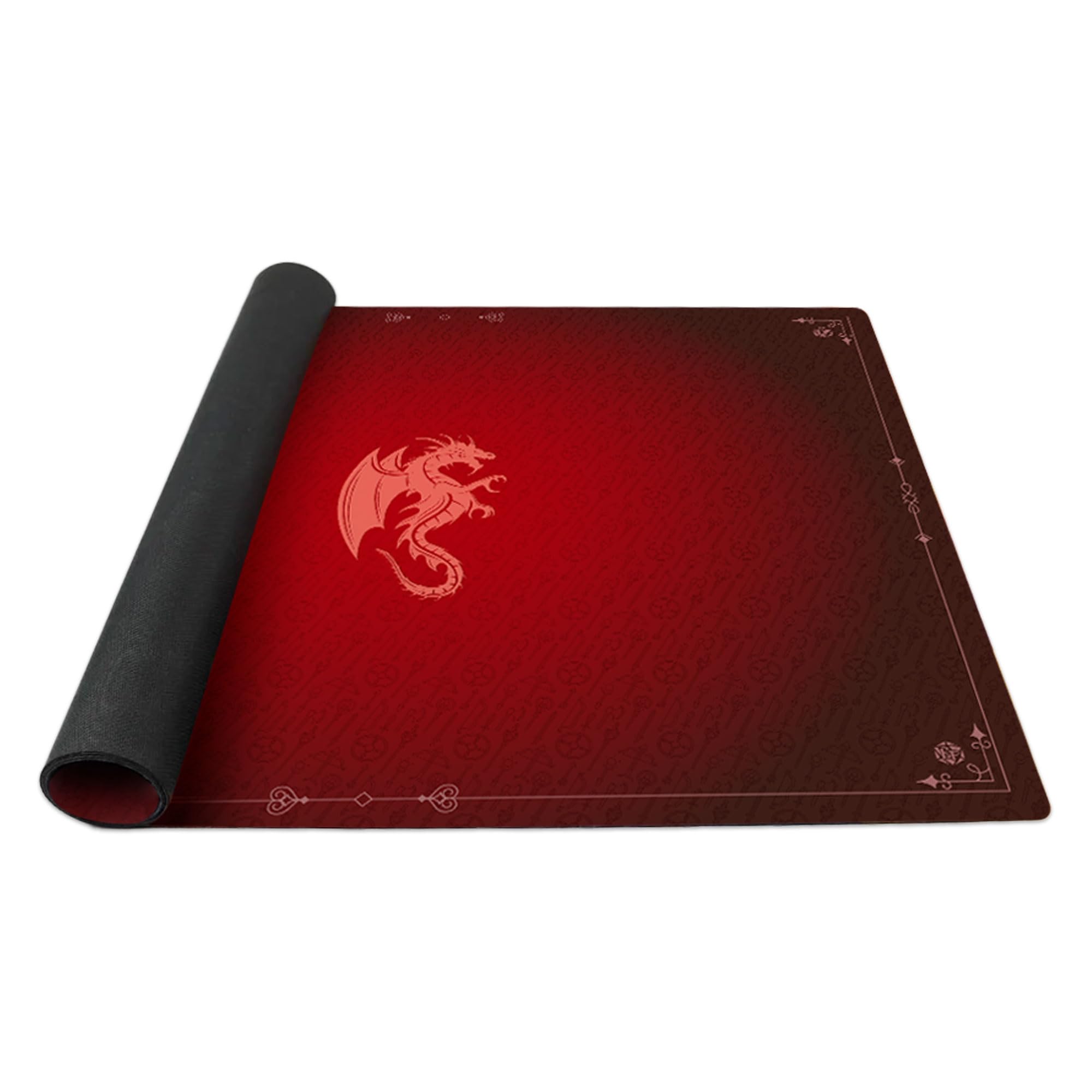 Epic Forge -Tapis de Jeu Neoprene 90 x 70 cm Dragon Rouge Grenat