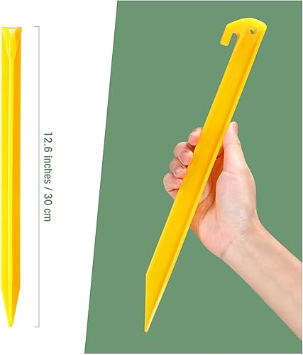 Miniatura 2 de 24 estacas de plástico para tienda de campaña, estacas para tienda de campaña, estacas de toldo para camping, caravana al aire libre, arena, jardín,