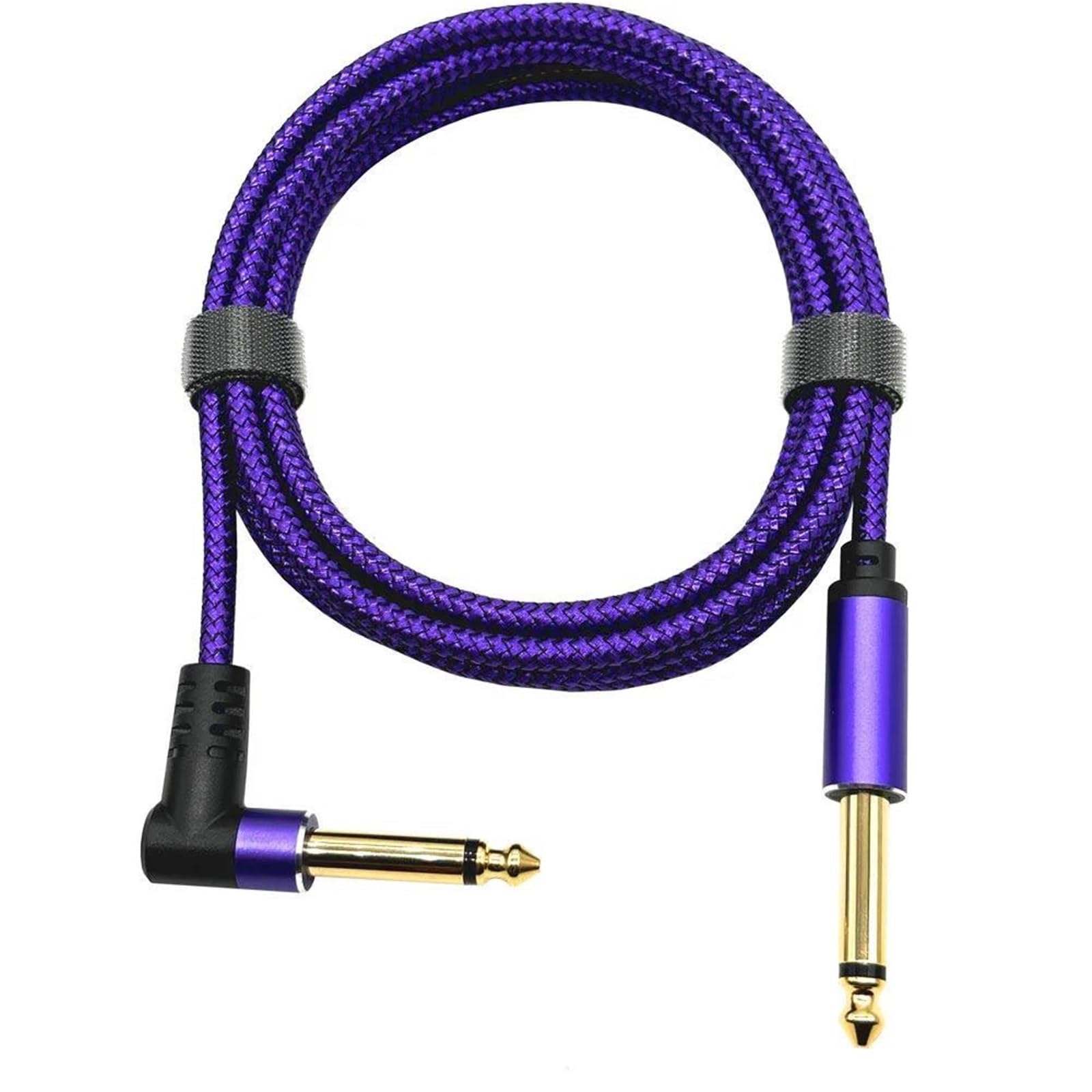 Cable De Instrumento Profesional Amplificador Alambre 6,35 Mm Para Guitarra Eléctrica Fácil Tocar | Cable de guitarra (morado, 5 m)