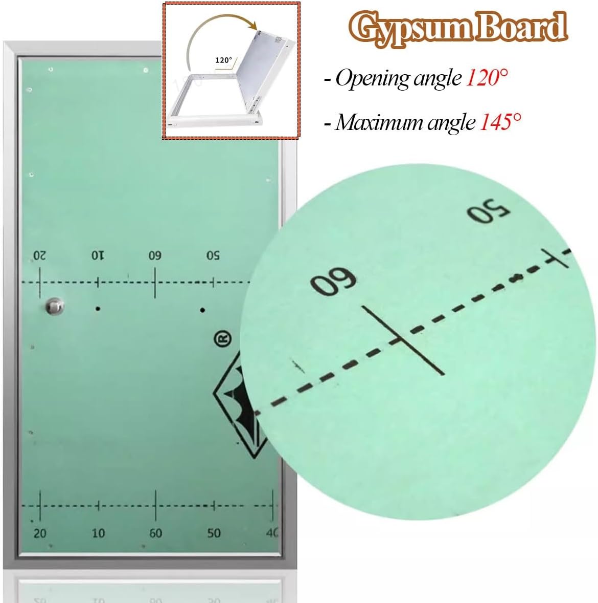 Close-up of gypsum board panel