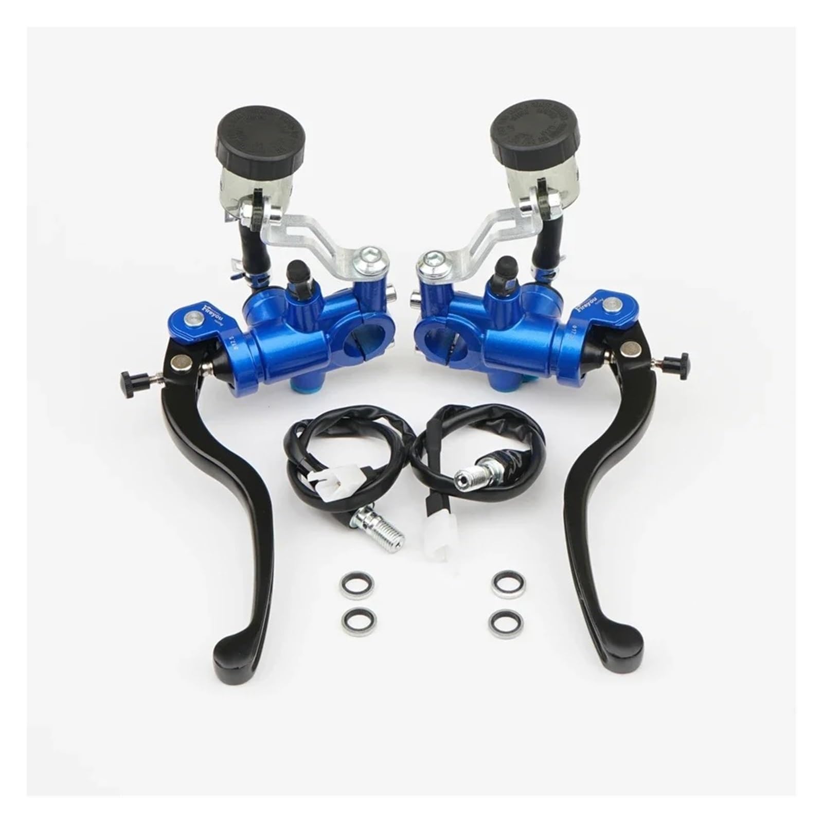 Moto Leve Frizione Freno Per Suzuki Universale 17.5mm Freno PX1 Moto Leva Della Pompa Freno Frizione Radiale Cilindro Maestro 7/8 "22mm Leve Freno Frizione(A Pair of blue)