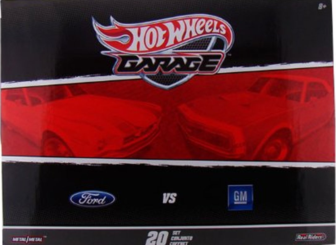 Hot Wheels Ford Vs GM Garage Set - 20 Collector Cars in All - 1/64