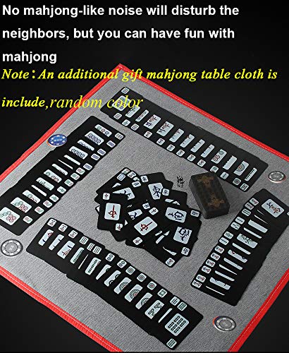 144 cards Travel game set Accessories,Chinese Mahjong (Mah Jong, Mahjongg, Mah-Jongg, Mah Jongg, Majiang) Playing Cards game,Waterproof Mahjong card with Gift box,Best Gift for majhong lover and begin