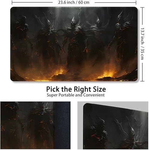 Vista 86 de Tapete de juego MTG cosido de alta calidad con zonas y parte trasera de goma antideslizante, tapete de juego TCG para MTG y otros juegos de cartas