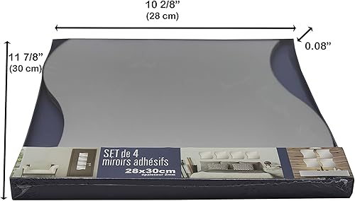 Miniatura 4 de EVIDECO 854699 - Espejos decorativos para pared (4 unidades), color plateado