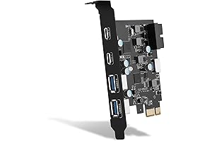 6 Ports USB 3.2 PCIe Card USB C to USB A Expansion Card