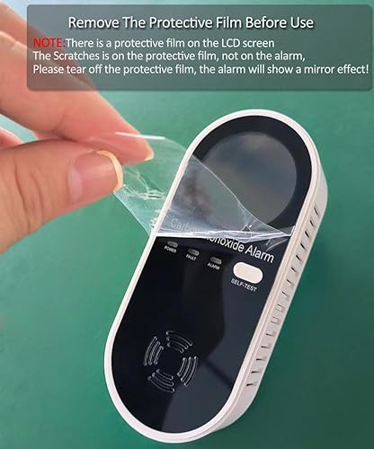 Miniatura 8 de KH Alert Detectores de monóxido de carbono, detector de monóxido de carbono enchufable con sensor de temperatura y humedad integrado, alarma de