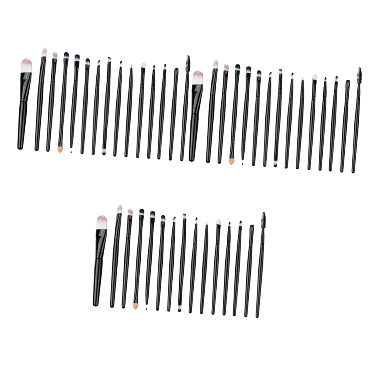 Didiseaon 45pezzi Pennelli Da Trucco Per Occhi Eleganti Per Fondotinta Ombretto Eyeliner e Labbra Set Professionale Nero Sintetica Per Uso Quotidiano e Professionale