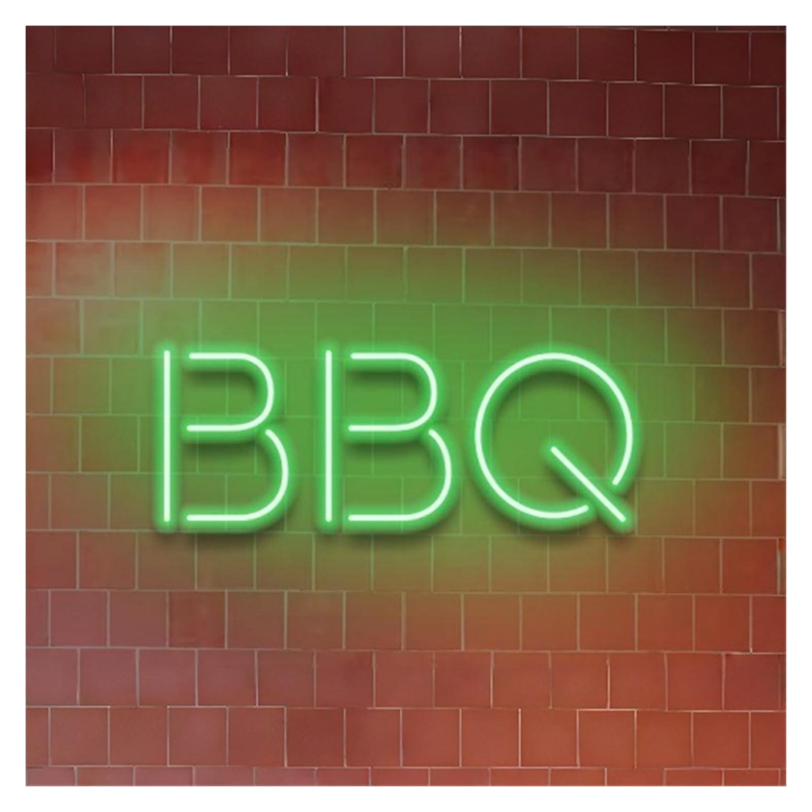 RONGCH Hanging Art Signs BBQ Neon Sign Restaurant Shop Deli Food Market Kitchen Home Hanging Wall Decor 40cm