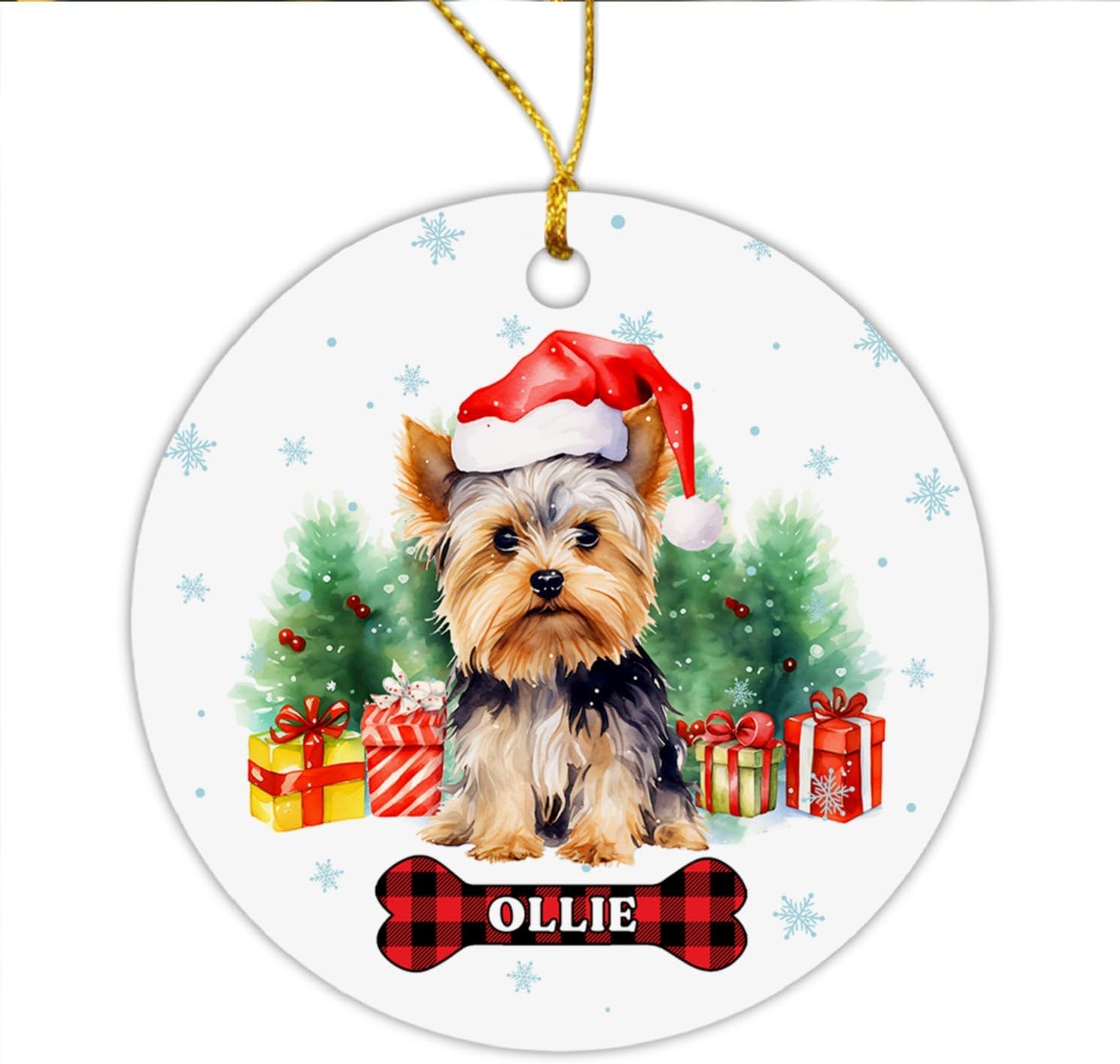 Yorkie First Christmas Ornament 2023, Yorkie Dog Ornament