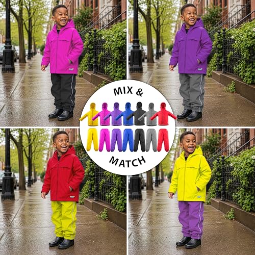 Image of Splashy Vented Waterproof Rain Jacket for Kids