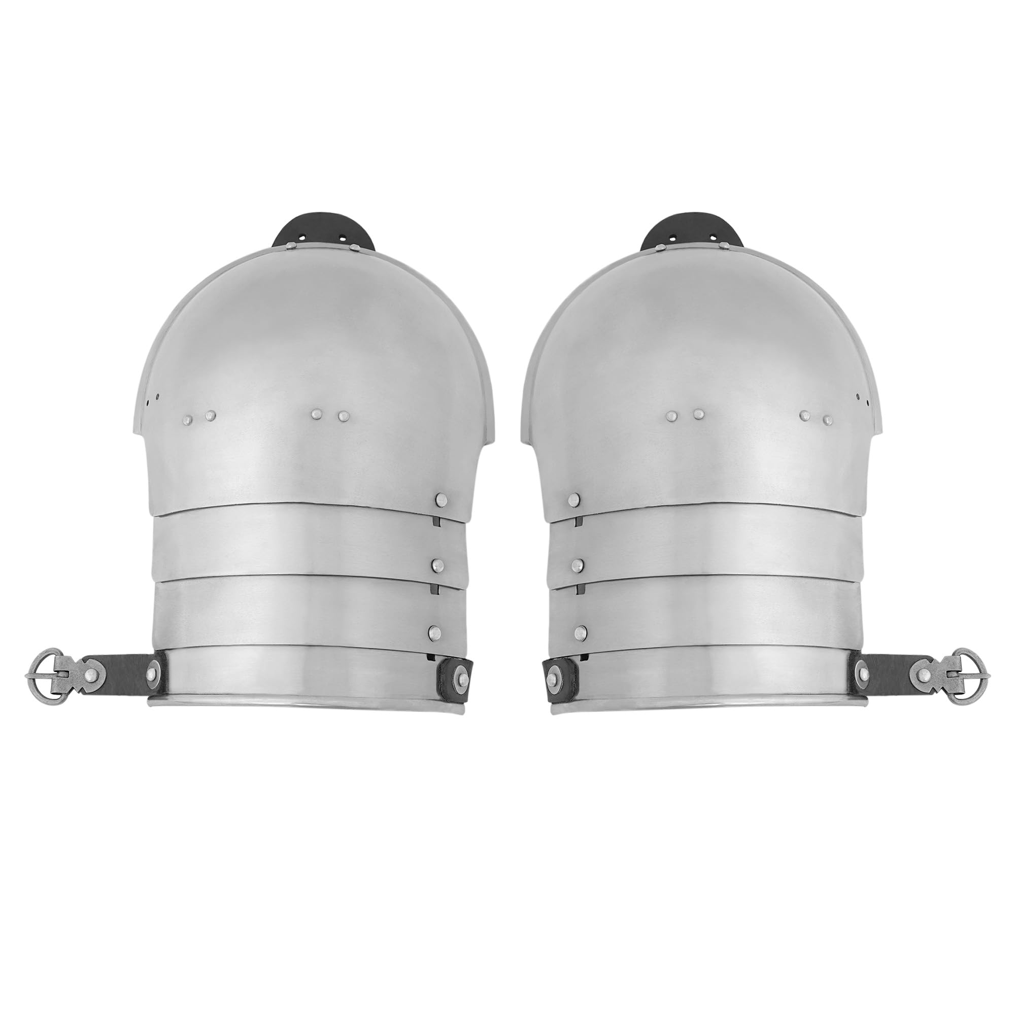 Lord of Battles Medieval Knight Steel Pauldrons – 16 Gauge Classic Shoulder Armor for LARP, SCA Combat, and Costumes