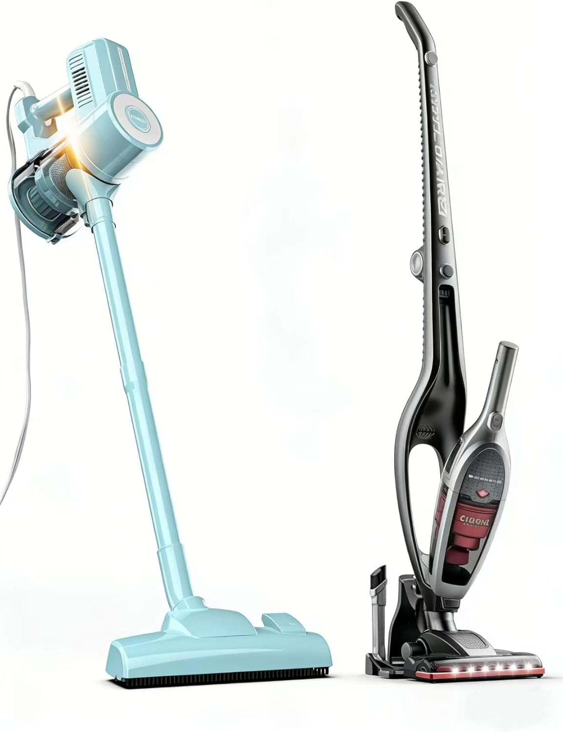 Roomie Tec Bundle SlimVac Cordless Vacuum Cleaner &Corded Stick Vacuum Cleaner