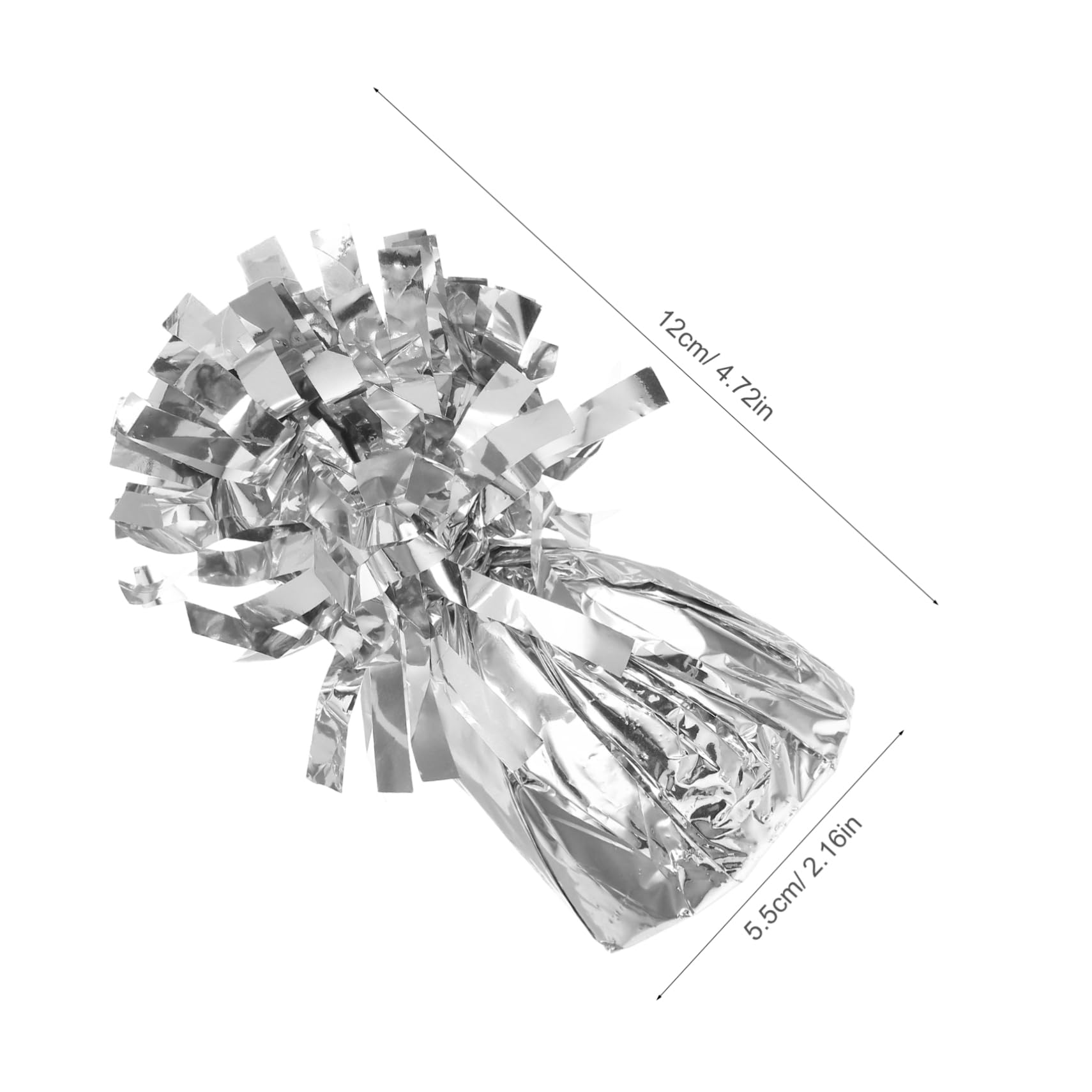 LABRIMP 6 Ballongewicht Anhänger für Luftballons Silber Metallic 6 Stück aus Pvc und Zement für Hochzeit und Babyshower Leicht zu Verwenden