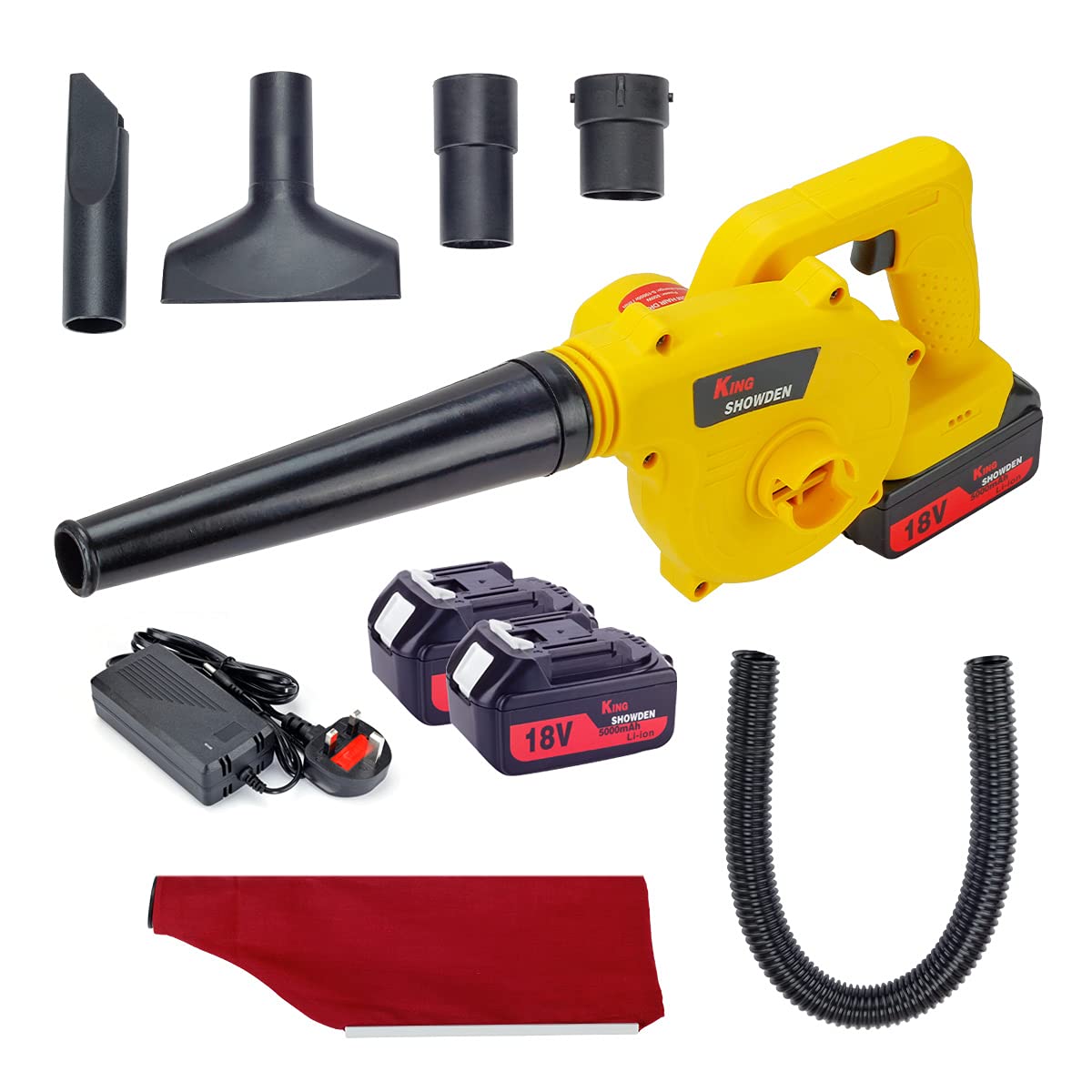 Buy Cordless Leaf Blower, King Showden 18V Electric Powerful 2In1