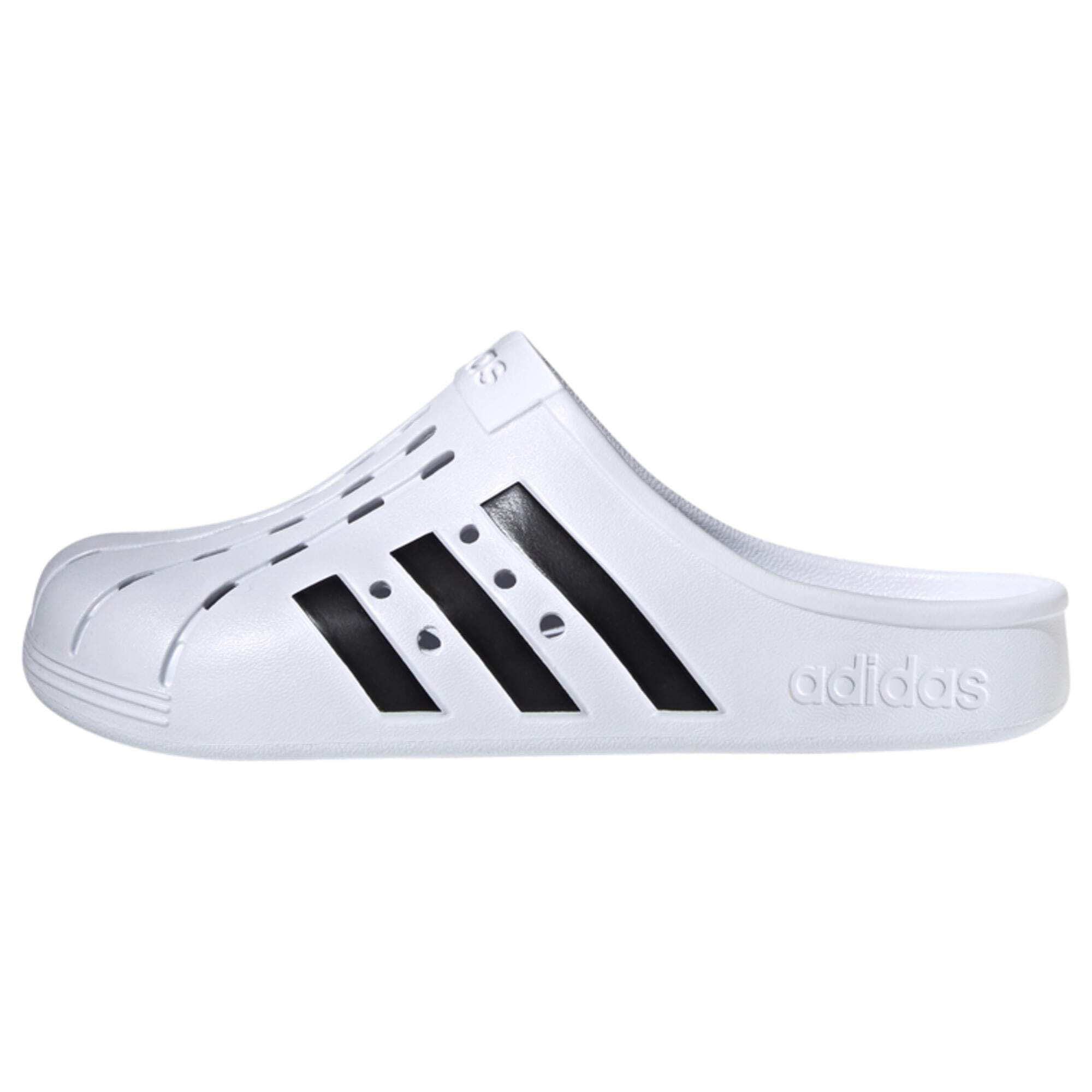 adidas Adilette Clogs, Chanclas Unisex Adulto, FTWR White/Core Black/FTWR White, 36 2/3 EU