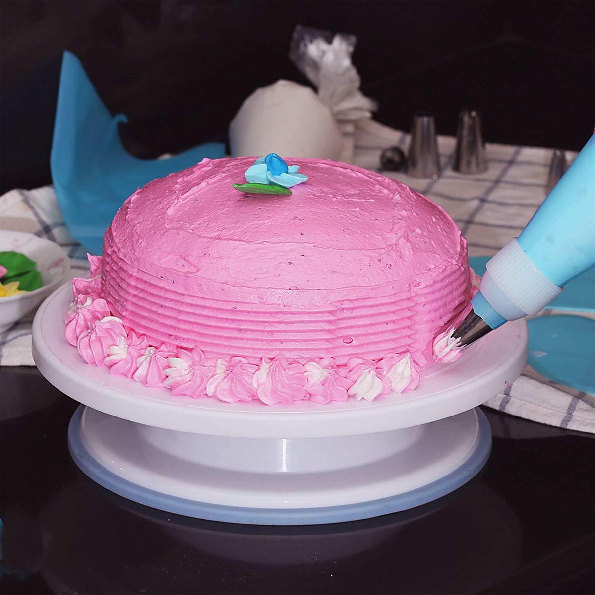 Kit Decorazione Torta, Supporto per Giradischi Antiscivolo Accessori per Strumenti di Decorazione per La Cottura, Decorazioni per La Casa,Viola /106 PCS