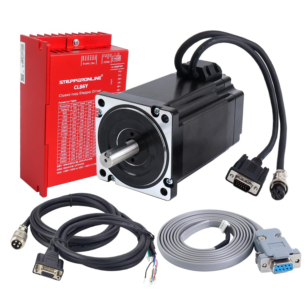 STEPPERONLINE YS seria 1 oś 9,00 Nm (1274.5oz.in) Nema 34 Closed-Loop zestaw silnika krokowego V2.0 z kablem 2,0 m i sterownikiem 2,0 0-8,5 A 20-80 V AC/30-110 VDC