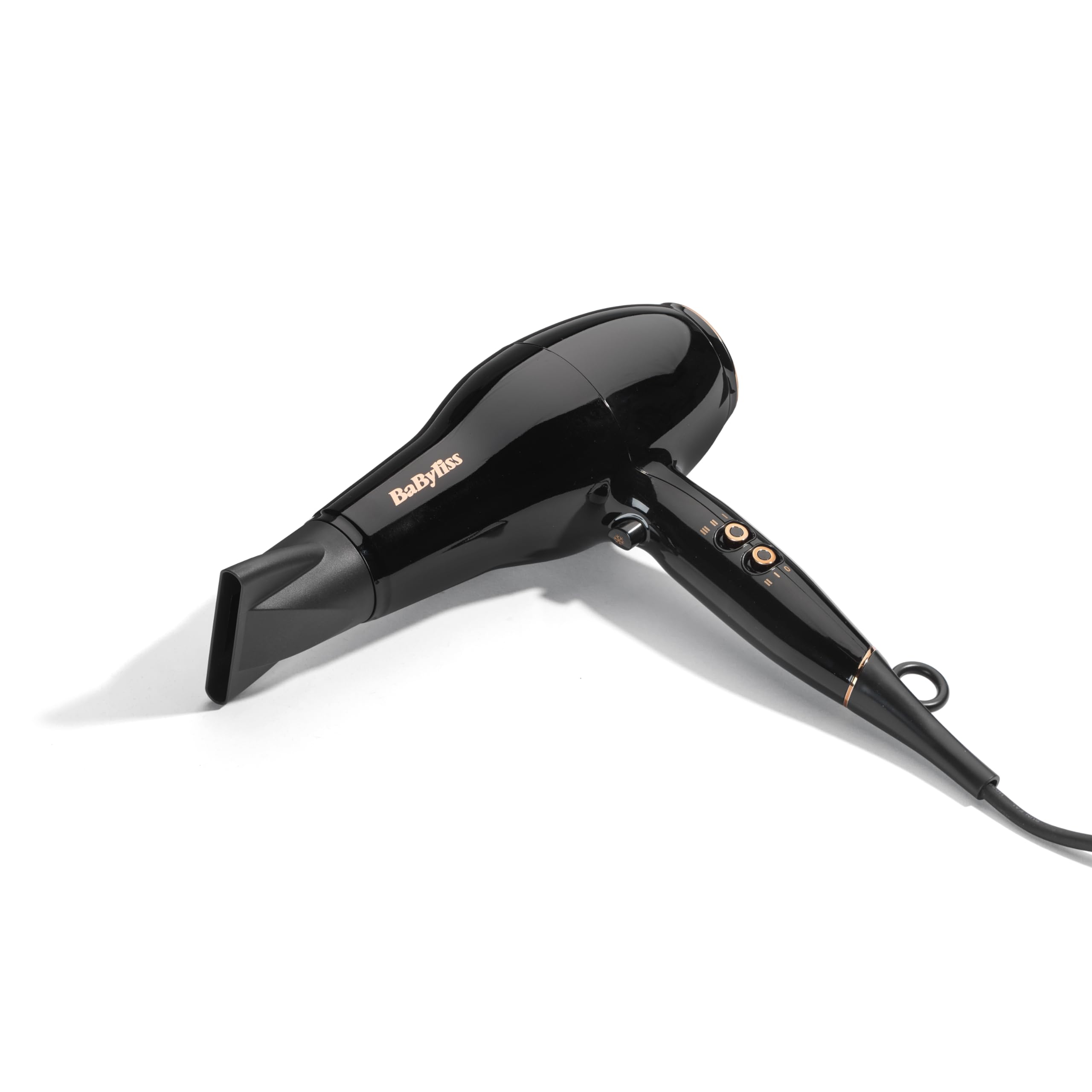 BaByliss Secador de Pelo Pro Power – Secador profesional de 2300 W, Motor AC de salón, Tecnología iónica antiencrespamiento, 3 ajustes de temperatura y 2 velocidades, Negro, D5245E