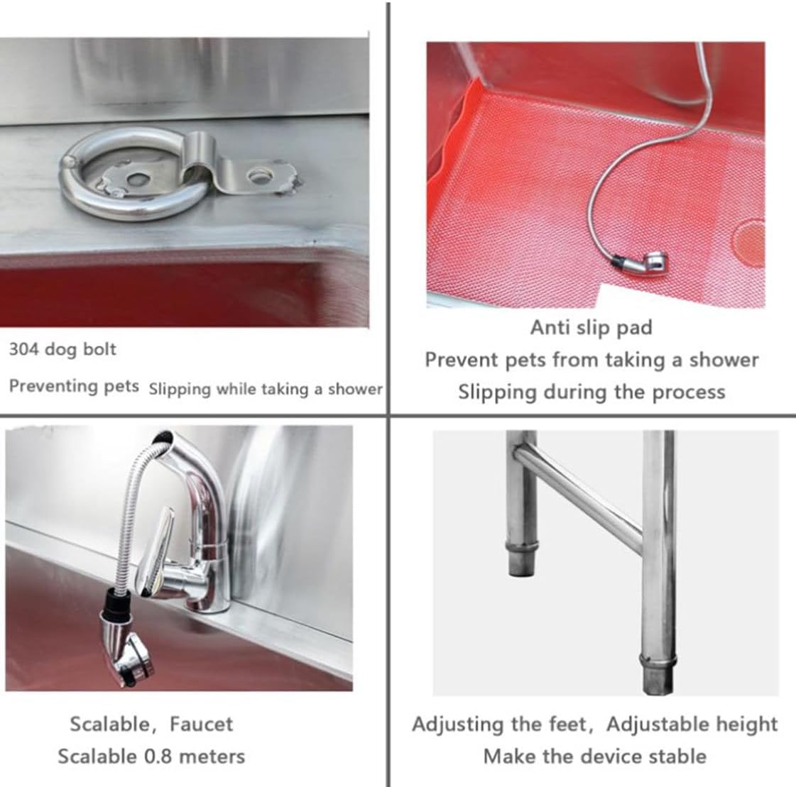 Dog Grooming Station, Pet Grooming Station for Home, Wash Station for Large and Medium Dogs, 135 x 70 x 50 cm ()