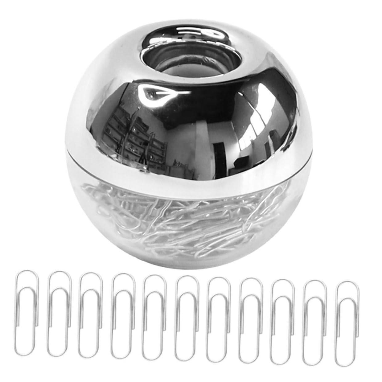 DOITOOL Lot de 2 sets de Boîtes Magnétiques avec 200 Trombones Métalliques Antidérapants Argentés Pinces Décoratives pour Bureau Attaches Papier Solides pour Organisation et Loisirs
