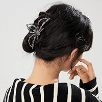 Vista 4 de ROMODIYA Pinza para el pelo de araña, clip de metal negro con diseño, accesorios para el cabello para cabello fino/grueso, gran agarre fuerte