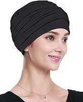 Vista 19 de Alnorm Gorro de quimioterapia, sombrero de viscosa para mujer, turbante para la cabeza para mujer