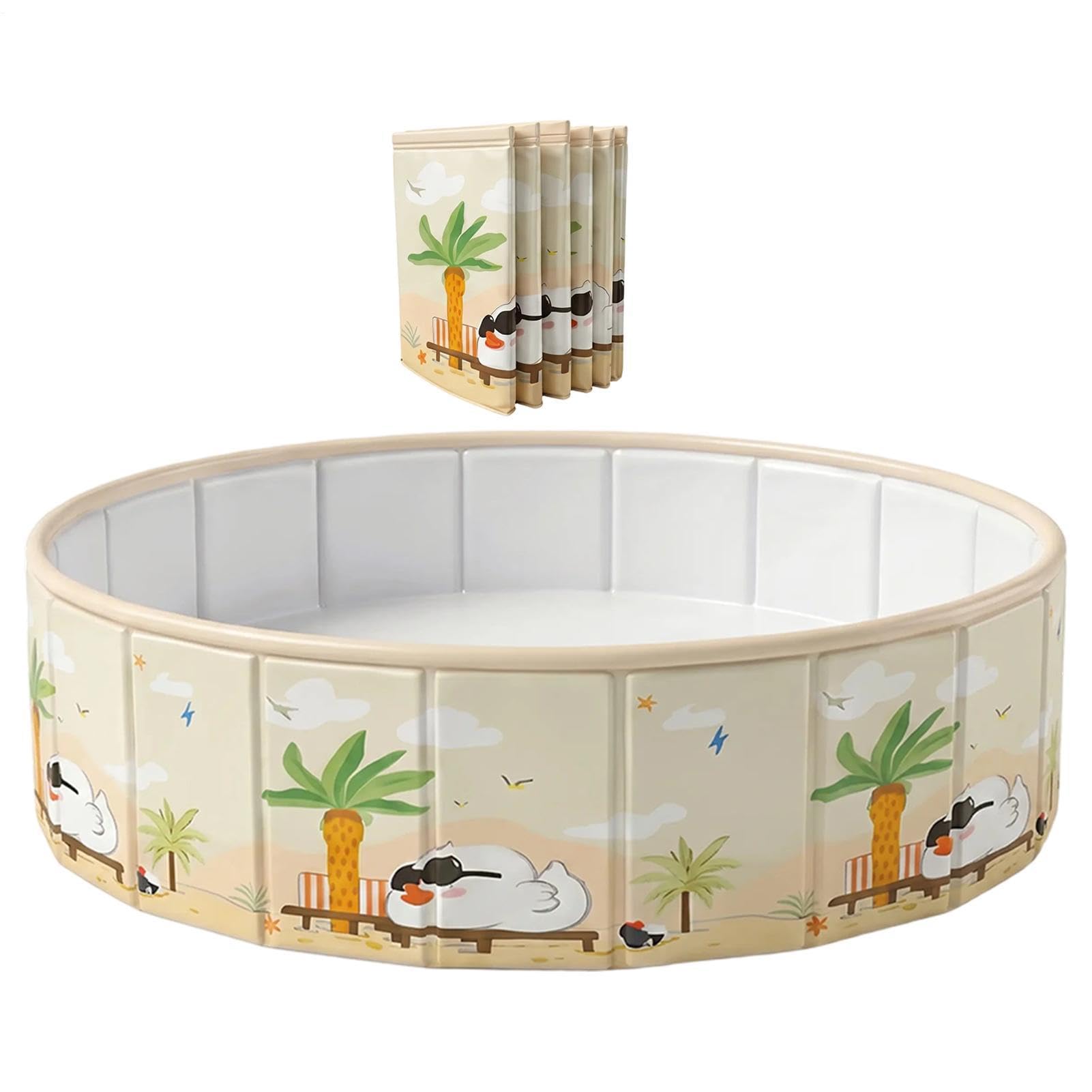 Folding Pool, Puppy Bathtub, Puppy Wading Pool, for Boys Girls Pets Backyard Camping Beach Daycare Garden Park Patio Courtyard Backyard