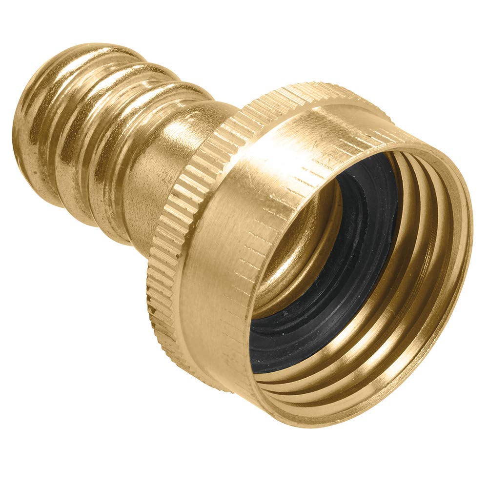 Orbit 58136N - Reparador de manguera con vástago de latón hembra con abrazaderas