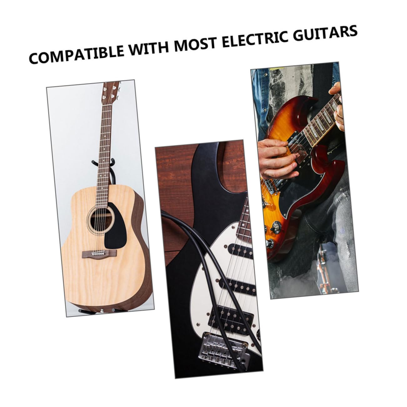 Levemolo 2pcs Guitar Strap Locks Metal Guitar Belt Button Secure Lock for Electric Bass Guitars