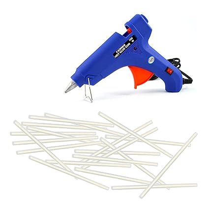 FADMAN CROWN 100 WT BLUE PROFESSIONAL GUN WITH ADHESIVE 20 GLUE STICKS High Temperature Corded Glue Gun (11 mm)