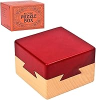 Vista 1 de Impossible Dovetail Box Wooden Puzzle 3D Brain Teaser Magic Drawers Secret Compartment Jewelery Box