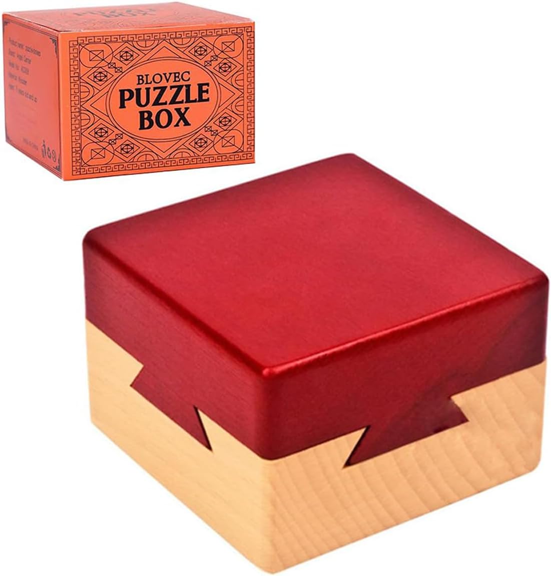 Impossible Dovetail Box Wooden Puzzle 3D Brain Teaser Magic Drawers Secret Compartment Jewelery Box