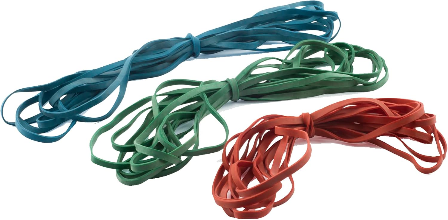 Alliance Rubber 08997 SuperSize Bands, Assorted Large Heavy Duty Latex Rubber Bands - 24 Count(Pack of 1), includes 8 bands of each size (12", 14", 17") in resealable bag : Large Rubber Bands : Office Products