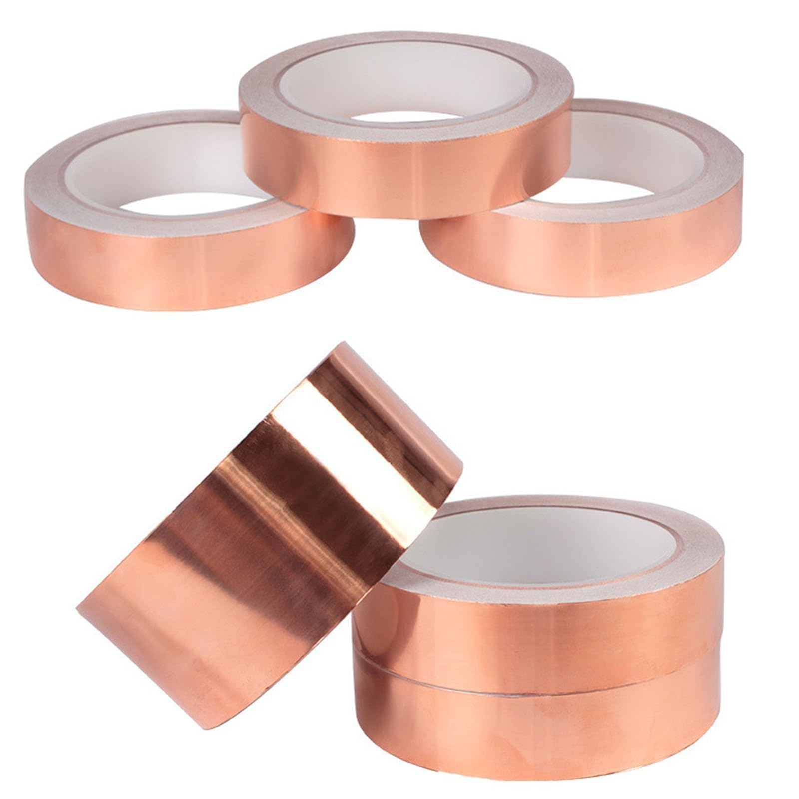 Nastro conduttivo, foglio di rame, nastro in lamina di rame conduttivo unilaterale Copertura elettronica in vetro colorato 5-50 mm fai da te (50 mm)