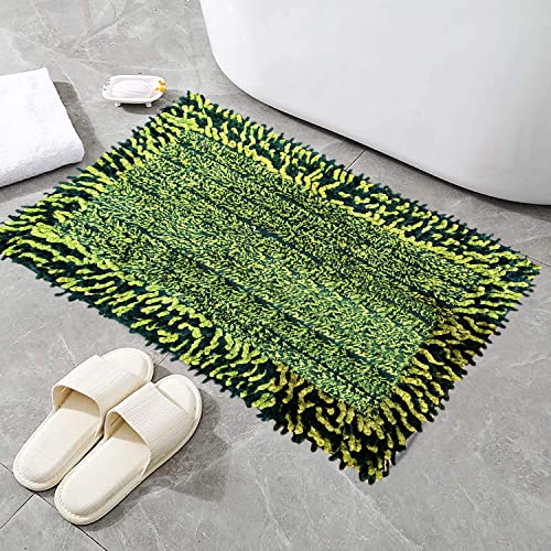 Image of Door Mats for Home | Door Mats for Home Entrance | Door Mat for Bathroom| Soft & Super Absorbent Mats for Shower | Washable, Non-Slip & Quick-Drying Mats (Pack of 2) (Grass)