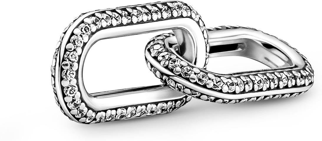 PANDORA ME Styling Pavé Double Link Dangle Charm - Compatible ME Bracelets & Necklaces
