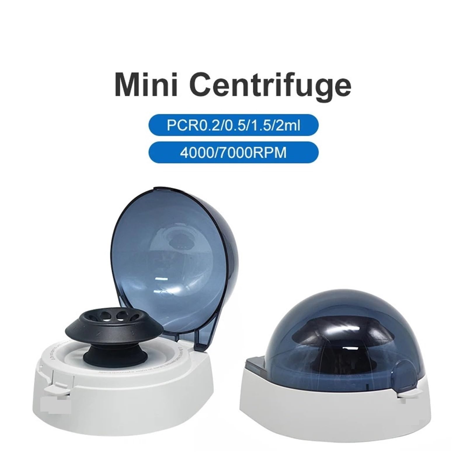 Wirówka stołowa, Mini Wirówka Pcr Plazmowa Mikrowirówka Laboratoryjna 4000 Obr./min 7000 Dla Probówki Wirówkowej 0,2/0,5/1,5/2 Ml | Mini-7k
